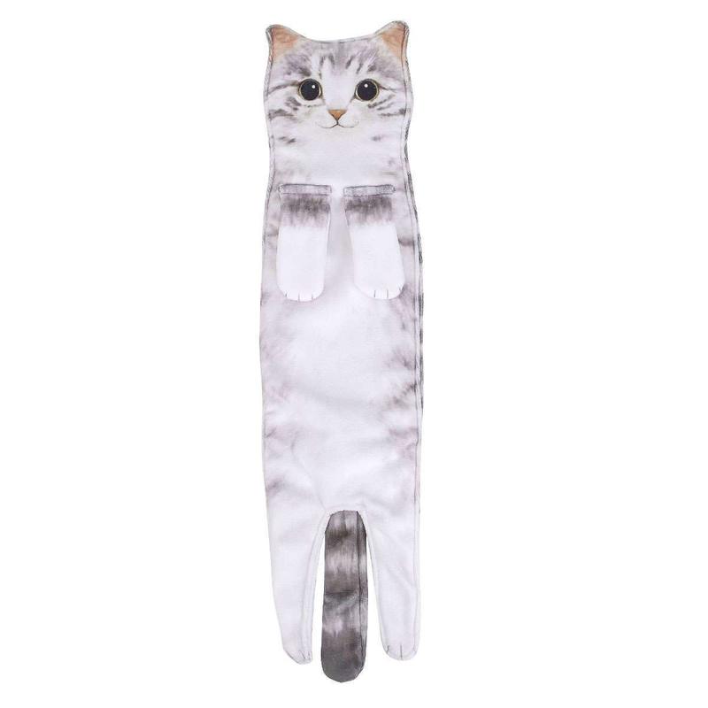 Cat Hand Towel Cute Cat Washcloth for Kitchen Hand Towels for Bathroom Funny Cat