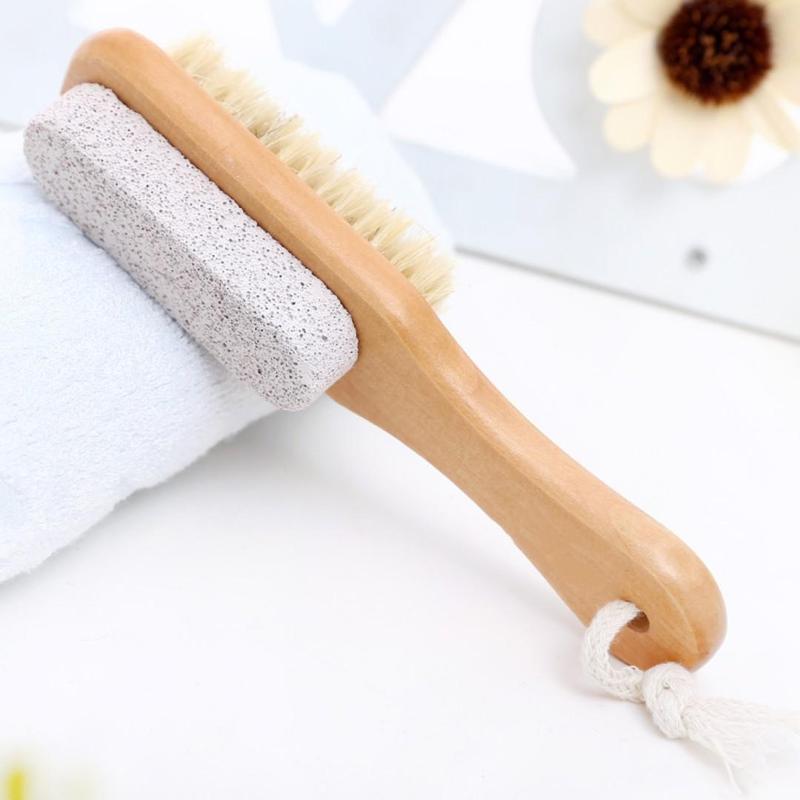 Comfort Volcanic Stone Multi Purpose Foot File Pumice Stone, 1 Count Foot Scrubber Stick, Double-sided Perforated Massage Pumice Brush, Bath Supplies