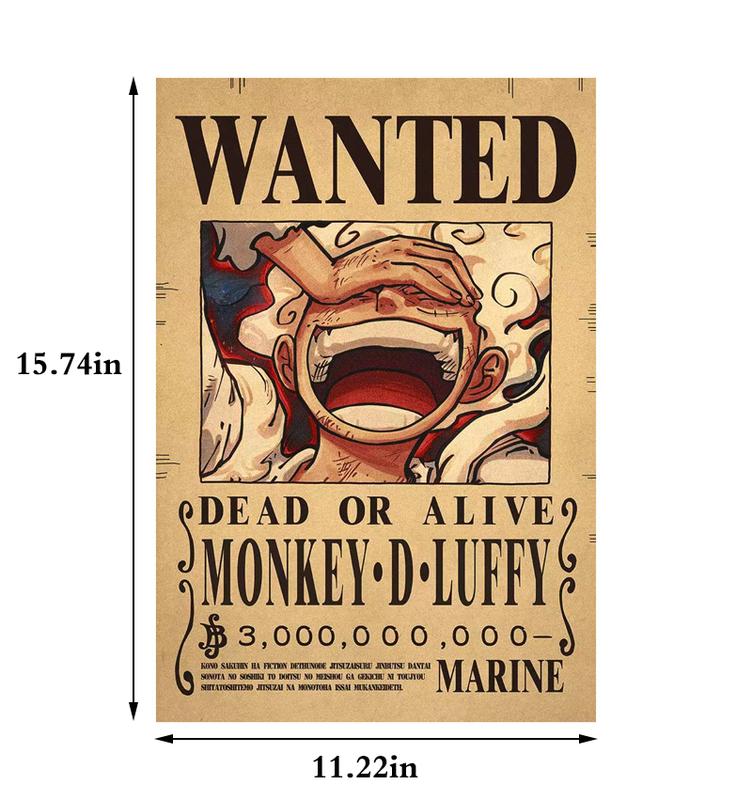 Anime O P Wanted Poster,New World Poster Straw Hat Pirates Wanted Posters