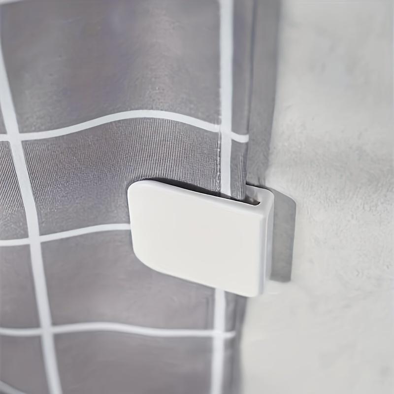 Windproof Shower Curtain Clip, 2pcs set Bathroom Curtain Fixed Buckle, Punch-free Shower Curtain Fastener