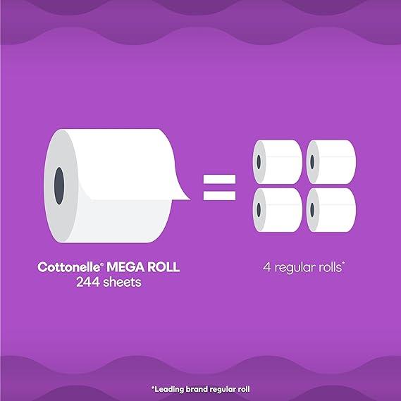 Ultra Comfort Toilet Paper, 9 Mega Rolls (9 Mega Rolls = 36 Regular Rolls), 244 Sheets per Roll, Packaging May Vary Wipes