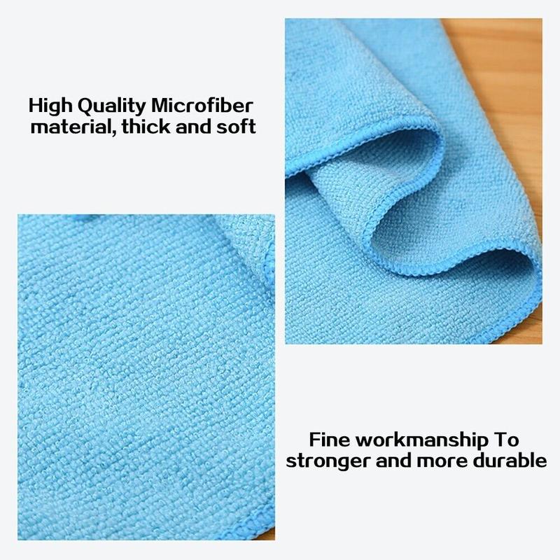 12count Soft Microfiber Absorbent Car Washing Cloths Kitchen Cleaning Rag Reusable Towels