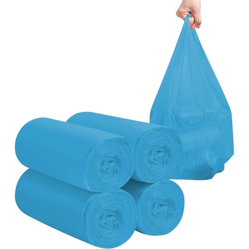 2-4 Gallon Portable Trash Bags,120 Counts Thicken portable Small Garbage Bags for Office, Kitchen,Bedroom Trash Can, Trash Bags(Blue)