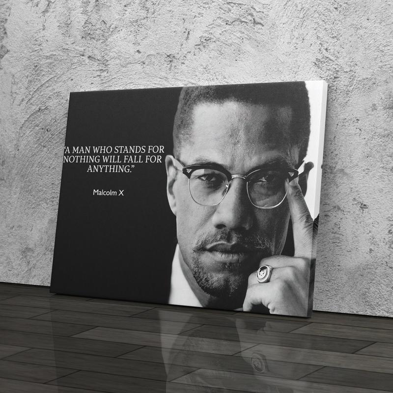 Malcolm X Motivational Quote Poster Wall Art Home Decor Poster Print