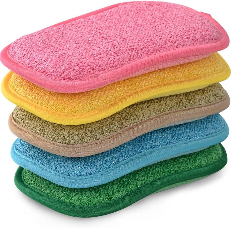 Heavy Duty Non-Scratch Scrub Sponge for Household Cleaning - Random Colors Scrubber Absorbent