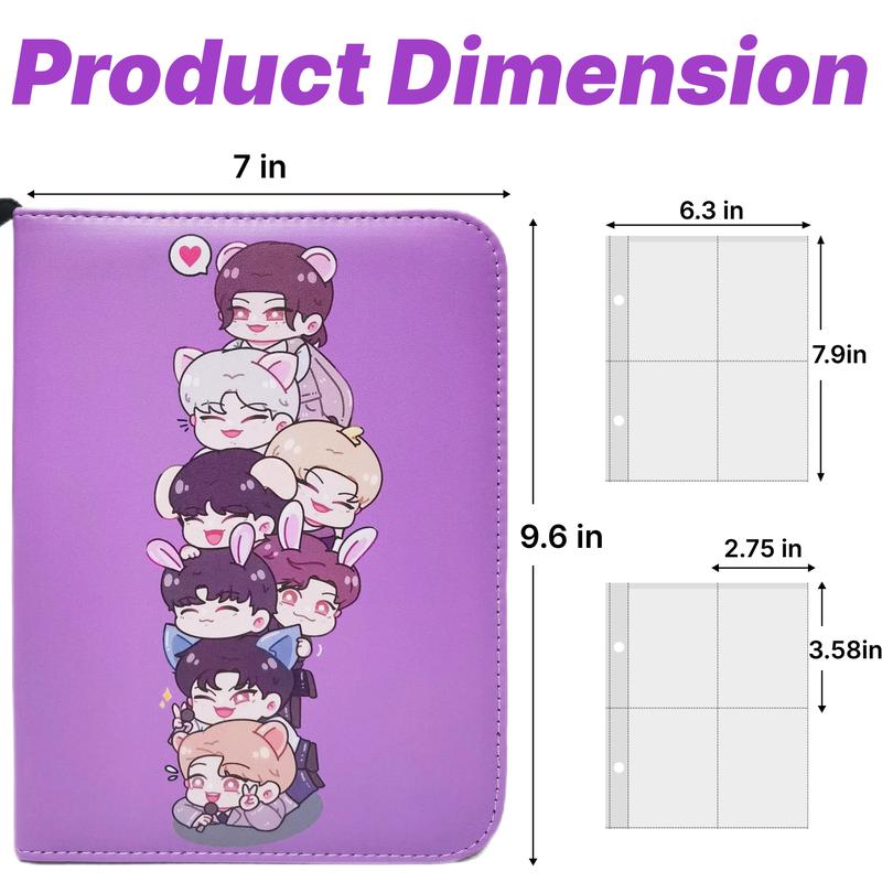 Kpop Stray Kids SKZOO Photocard Binder 400 Pockets, idol Cartoon Cute Photo Album, Christmas Gift for kids Decor Organizer Cover