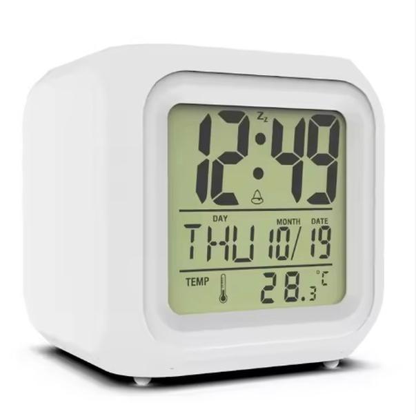 Thermometer Date Time Night Light Glowing Led Change 7 Color Digital Alarm Clock Cheap Led Digital Clock alarm clock digital clock digital alarm loud alarm Battery-Powered Desktop dual alarm large display decorative clock