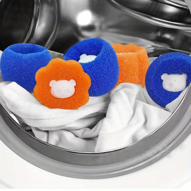 6pcs Reusable Pet Hair Remover for Laundry, Non-Electric Washable Lint Cleaning Balls, Anti-Entanglement Washing Machine and Dryer Sponge Balls for Clothes and Pet Owners