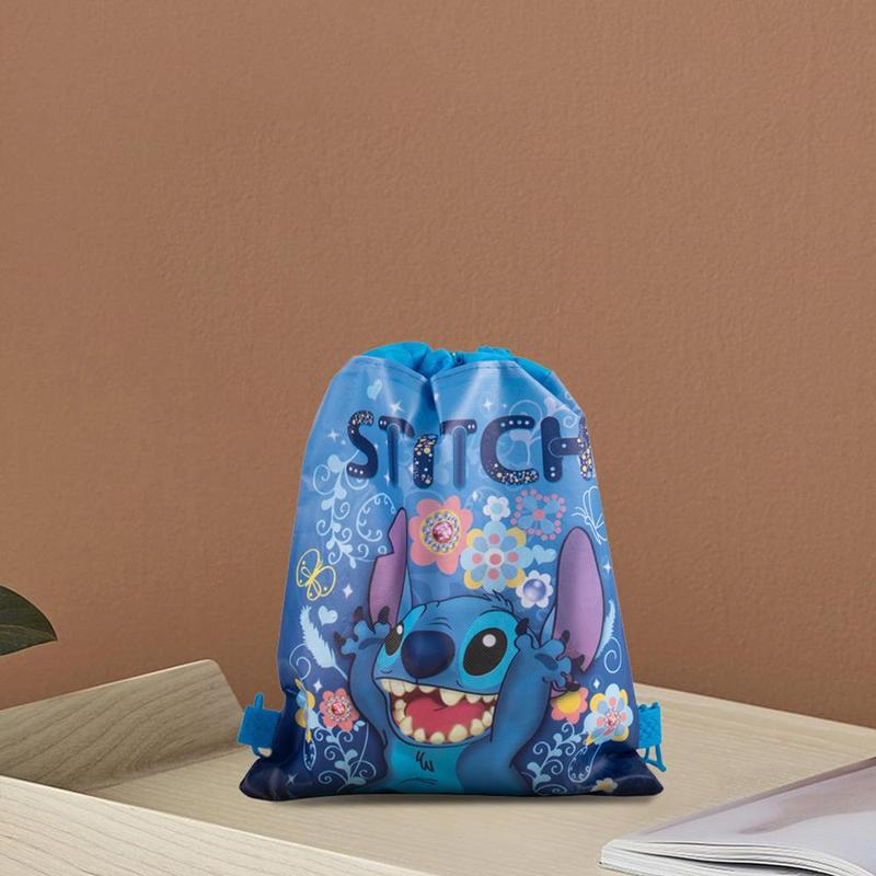 DISNEY Cute Drawstring Non Woven Bag, 1 Count Creative Double Sided Drawstring Non Woven Bag, Kitchen Storage Bag for Home Dormitory Dining Room