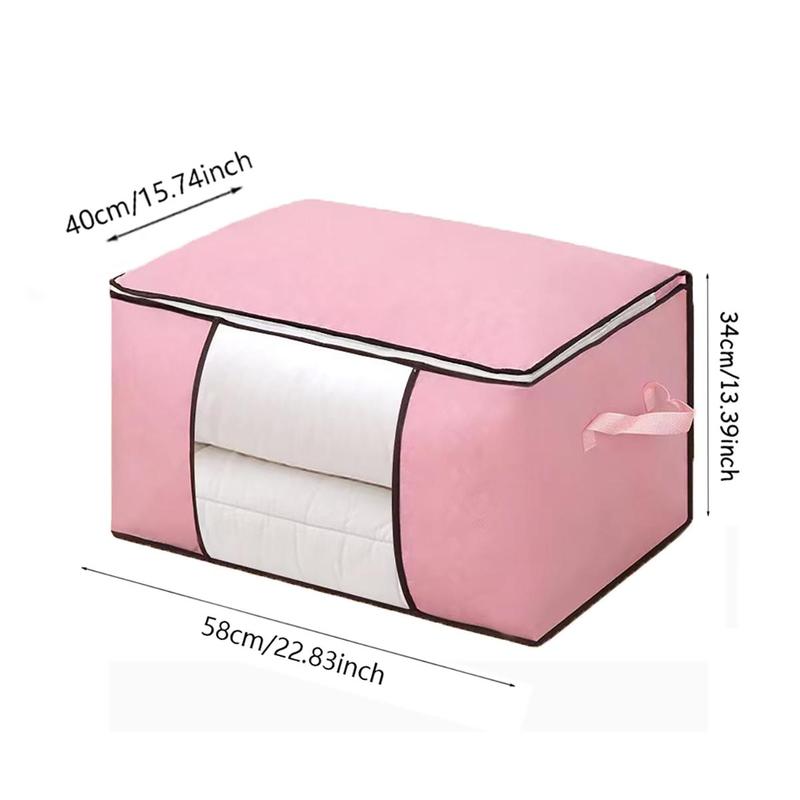 Large-capacity Clothing Moisture-proof Storage Bag, 1 Count Foldable Thickened Storage Bag With Zipper, Clothing Storage Bag For Home & Travel & Moving