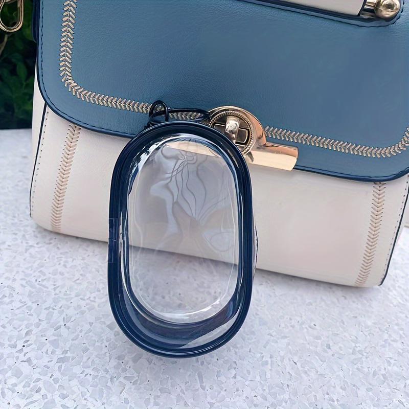 Clear Zipper Storage Bag, 1 Count Mini Transparent Storage Bag with Keychain, Multifunctional Storage Bag for Earphone, Key, Ring, Travel Accessories