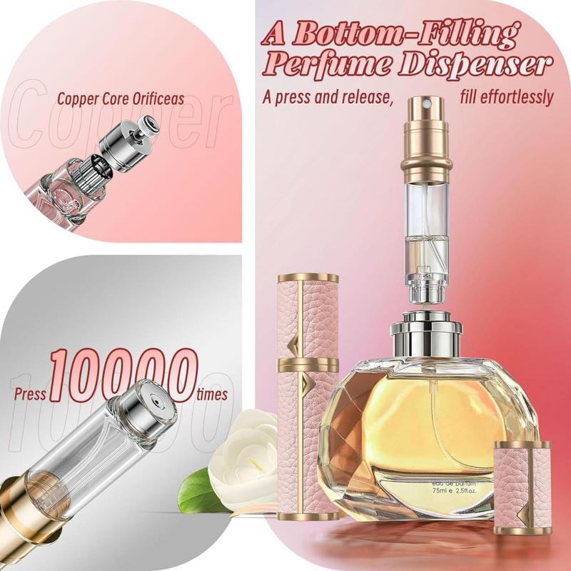 Lipstick Size Refillable Perfume Dispenser, Double Sealed Leak-proof Design Perfume Spray Bottle, Pocket Size Perfume Atomizer for Home Travel