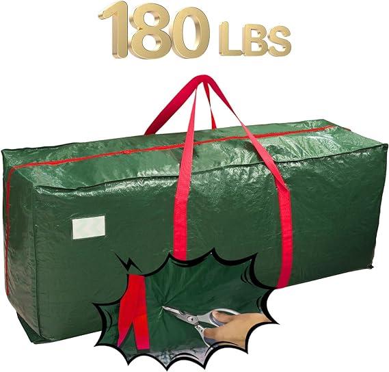 2 Pcs Storage Extra Large Waterproof bags,Fits 7.5 Ft Disassembled Artificial Trees,Heavy Duty Tree Box and Wreath Storage container Green XL Organiser Organiser