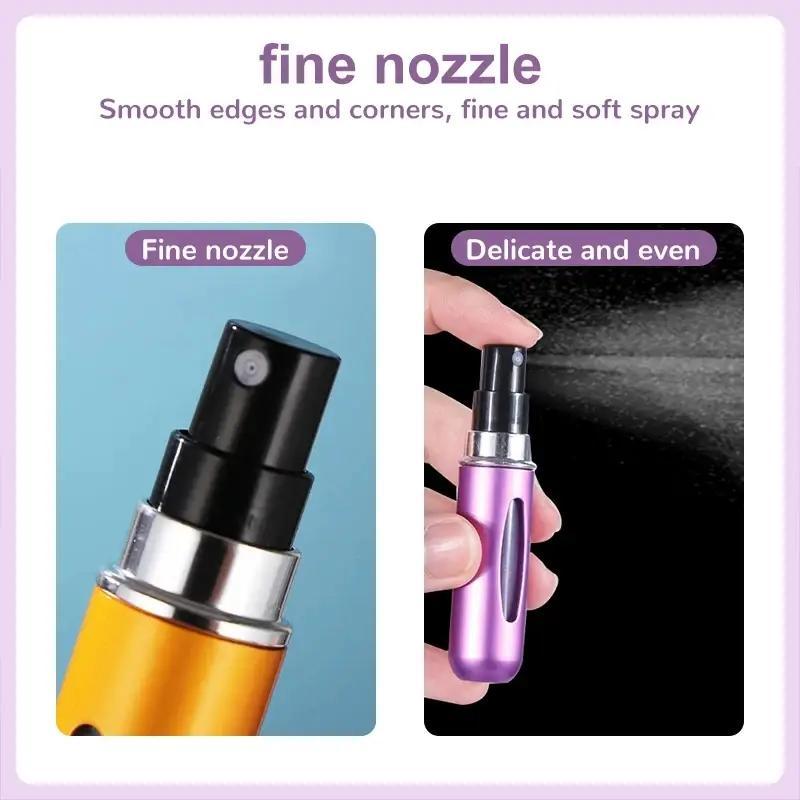 5ML Perfume Spray Bottle, 2 Counts Portable Refillable Perfume Atomizer, Perfume Dispenser Bottle, Perfume Storage Bottle for Home & Travel