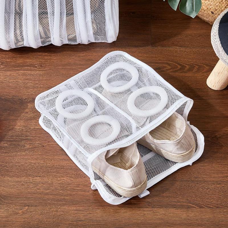 Shoes Washing Mesh Bag for Washing Machine, 1 Count Anti-deformation Hangable Reusable Sneaker Drying Mesh Bag, Shoe Storage Bag for Home & Travel