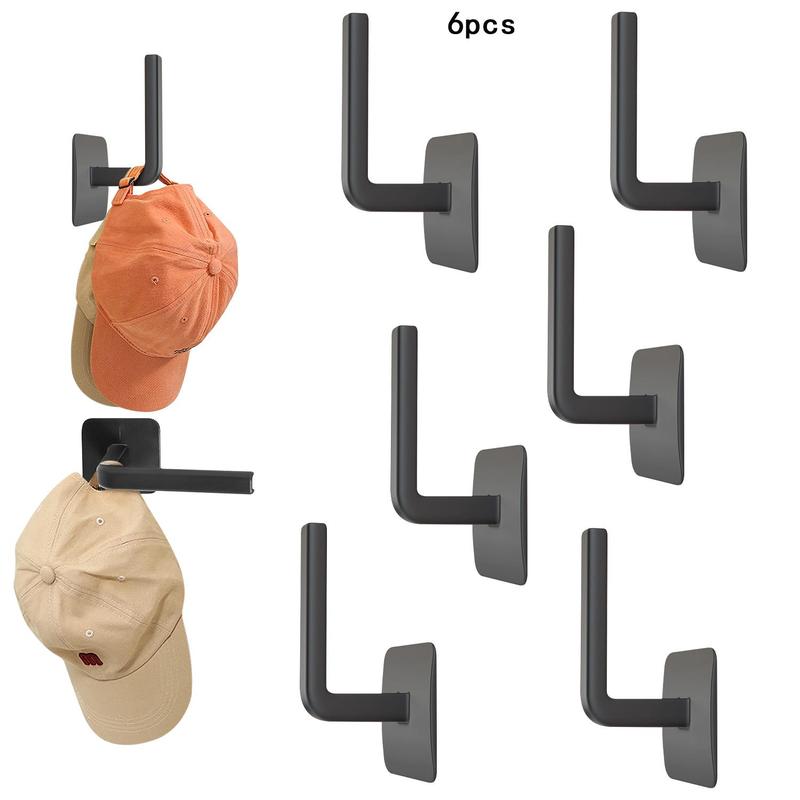 Baseball Cap Hook, 6counts set Wall Mounted Hat Storage Sticky Hook without Hat, Home Organizer Storage, Summer for Gift, Unique Furniture for Bedroom