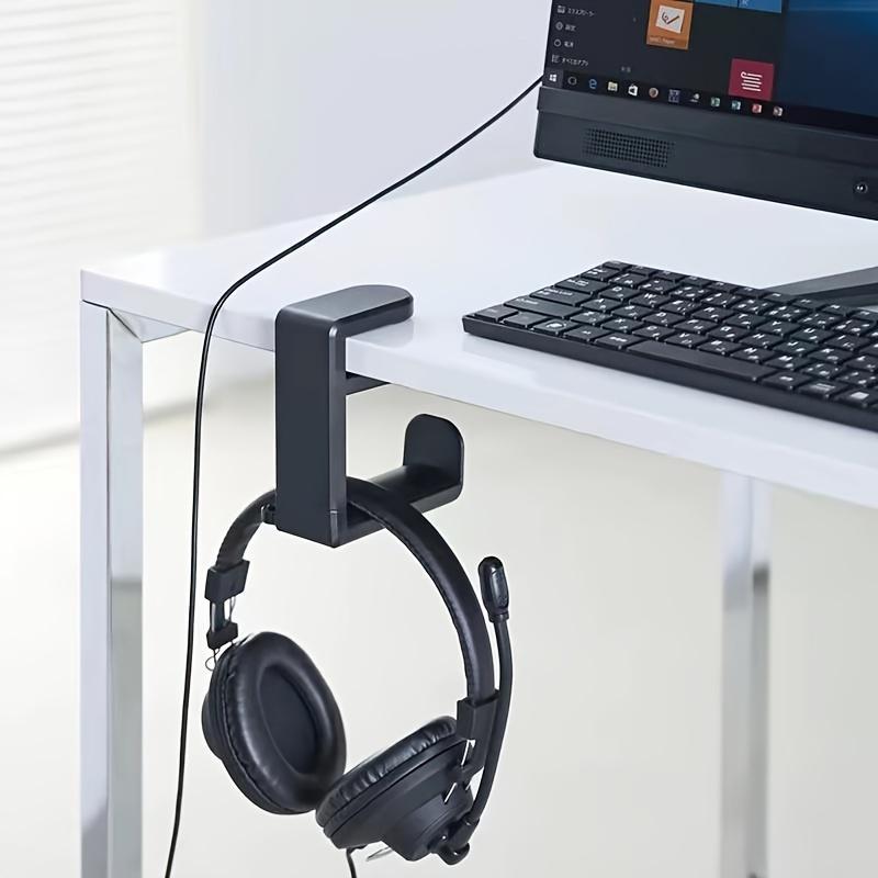 Headphone Hook Holder, 1 Count 360° Rotatable Under Desk Headphone Holder, Multifunctional Hook, Durable Sturdy Hook Holder