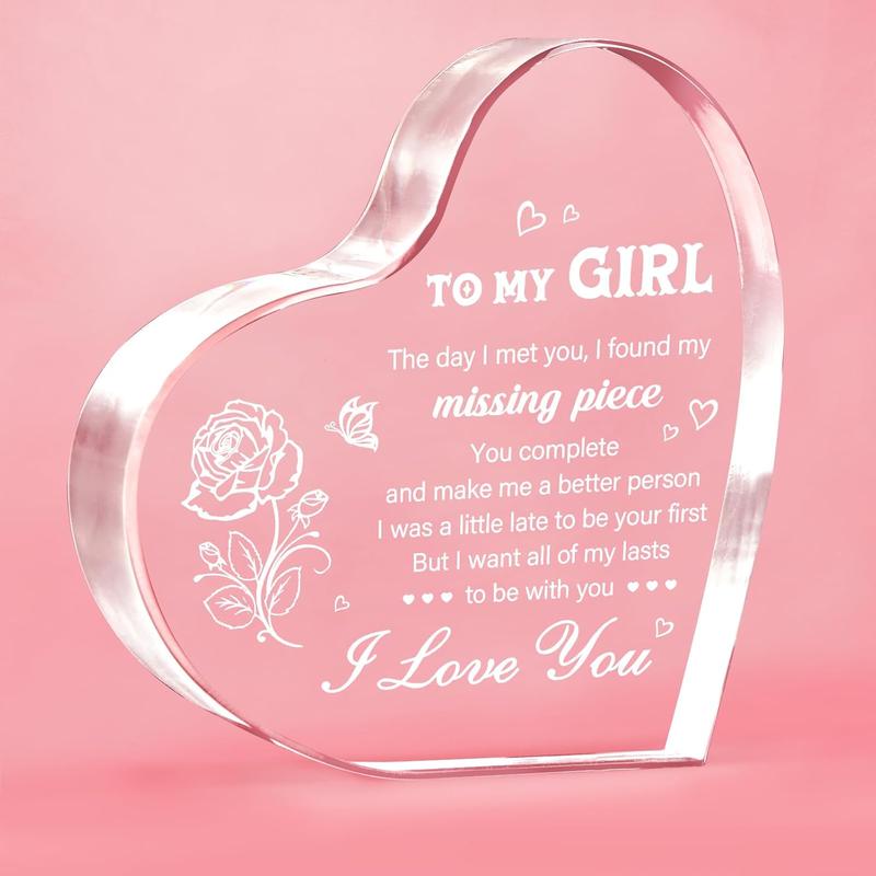 Gifts for Girlfriend, Anniversary Present for Women - I Love You Gifts for Her Acrylic Keepsake 3.9