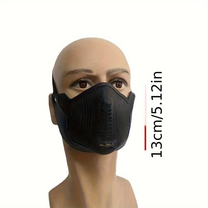 Street Style Natural Latex Mask for Halloween Warrior - Hand Washable Black Mask for Cosplay and Party Accessories Ghost Print Unisex Stocking Balaclava Mask realistic masks creepy halloween mask cyberpunk mask ninja mask