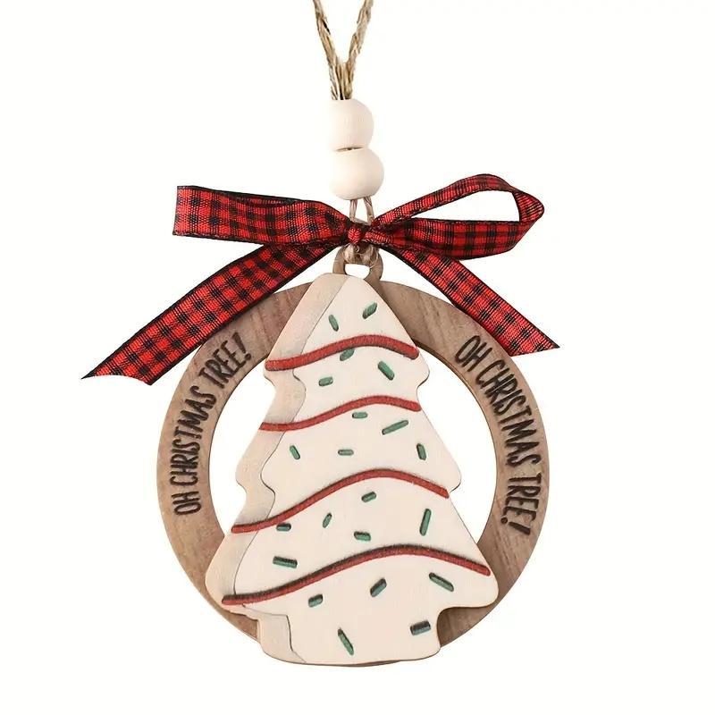 Wooden Christmas Tree Shaped Hanging Ornament, 1 Count Modern Simple Hanging Decoration, Hanging Decor for Home Party Festival, Room Decor