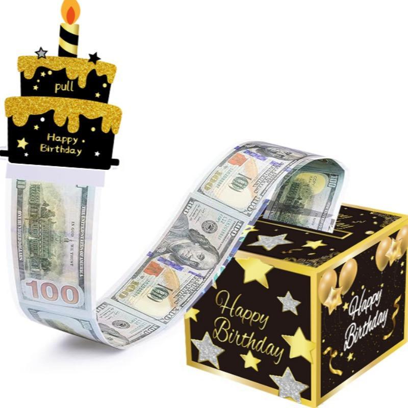 Birthday Money Box, 1 Pack Creative Birthday Cash Gift Box, Birthday Party Decoration Supplies, Party Favors for Birthday Anniversary