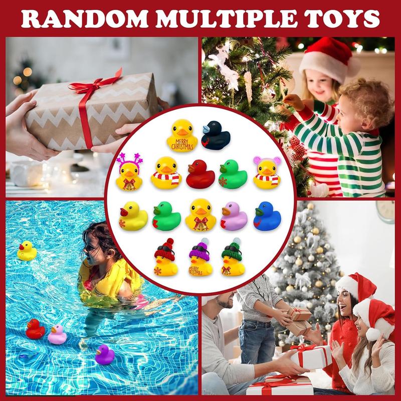 Christmas Blind Box, 1 Box Random Mini Duck Design Blind Box, Party Gift Set for Friends, Party Favors for Christmas, Party Christmas Tree Supplies, Christmas Advent Calendar