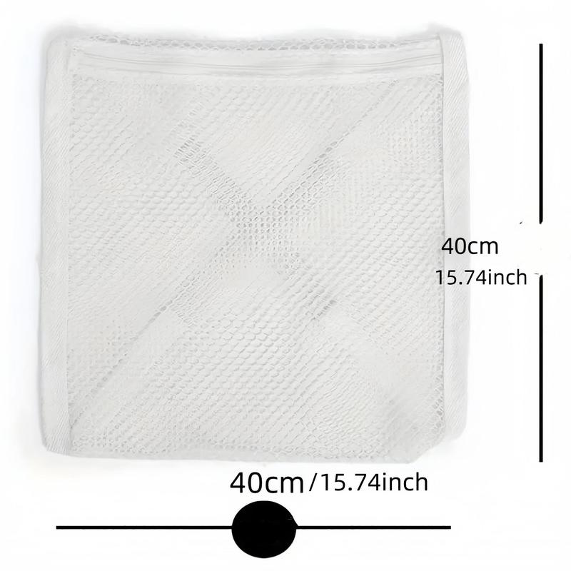 Zipper Laundry Mesh Bag, 1 2 Counts Anti Deformation Shoes Washing Bag Or Hat Washing Bag,  Laundry Products, Home Essentials Laundry Tool for Washing Machine