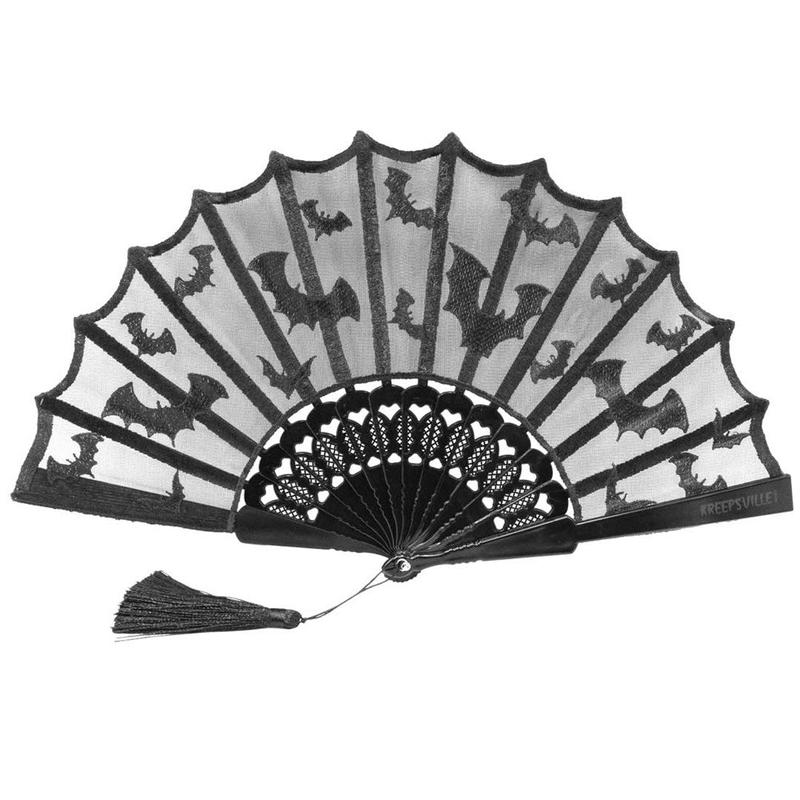 Bat Lace Hand Fan