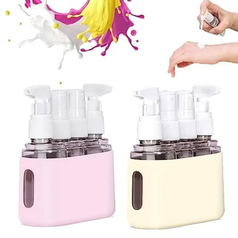 4 in 1 Travel Bottle Set, 1 Set Portable Leak Proof Travel Bottle Set, Refillable Empty Bottle for Shampoo, Conditioner, Lotion