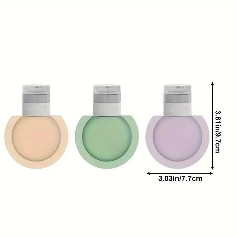 Random Color Silicone Travel Bottle, 3 Counts Portable Refillable Travel Bottle, Squeezable Bottle for Shampoo and Body Wash, Travel Essentials