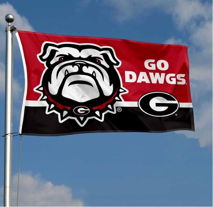 College Flags & Banners Co. G Bulldogs Go Dawgs Large Outdoor Banner Flag