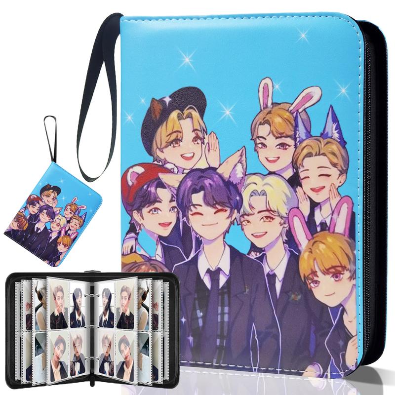 Kpop Stray Kids SKZ Photo Albums 400 Pockets, Cute Cartoon idol Photocard Binder, Christmas Gift for Boys & Girls Decor Organizer Cover