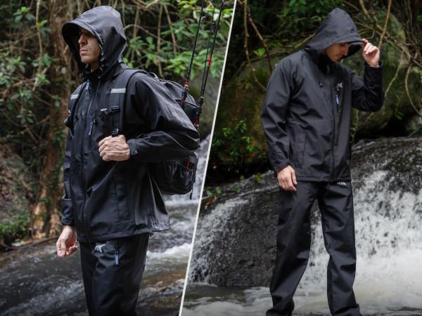 KastKing HydroSense Essential Waterproof Rain Suit for Men and Women, Lightweight, Durable Outdoor Gear for Fishing, Hiking