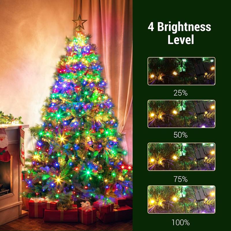 Quick Installation Christmas Tree Lights, Christmas Lights decoration, Waterproof Xmas Tree Lights with Ring for Indoor Outdoor decor Ornaments