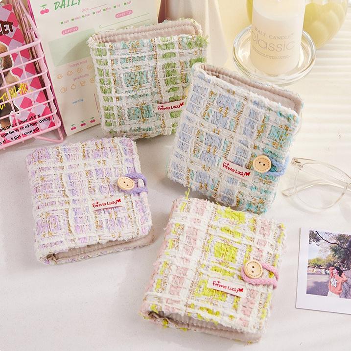 M5 Size Mixed Color Yarn Card Binder, Polaroids Storage Binder, 3-Inch Kpop Star Album Card Storage, Perfect for Star Card Collection Girls' DIY Decor Photo