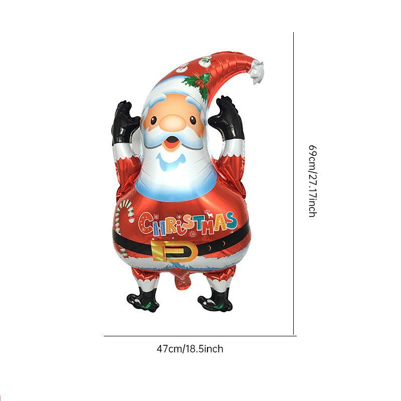 Santa Claus Design Balloon, 1 Count Cartoon Santa Claus Balloon, Christmas Party Balloon, Home Decor Supplies, Festive & Party Supplies