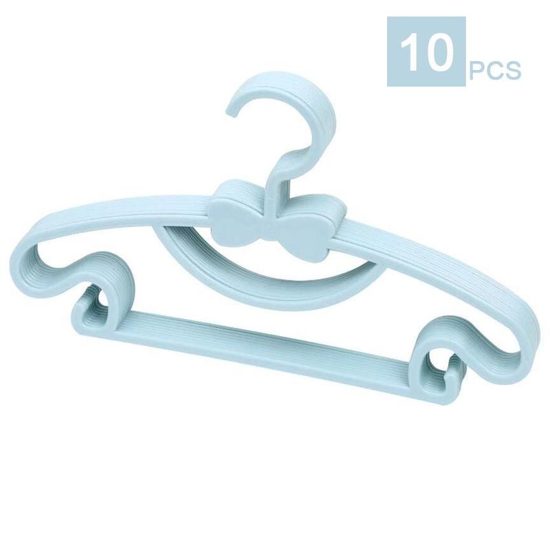 Bowknot Decor Baby Clothes Hanger, 10pcs set Simple Non-slip Clothes Hanger, Clothes Drying Rack for Home Bedroom, Clothes Organizer