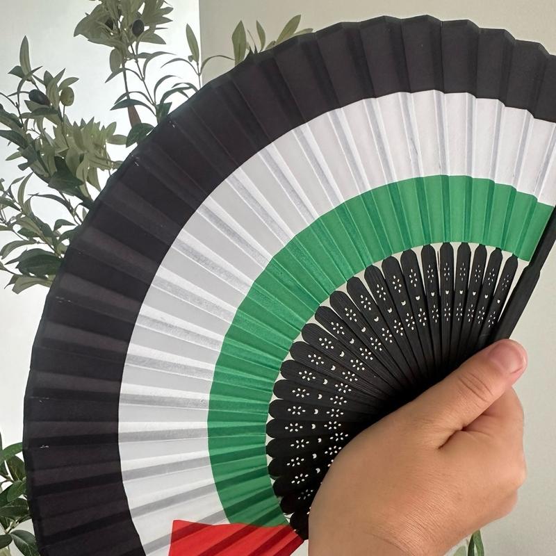 Palestine flag hand fan