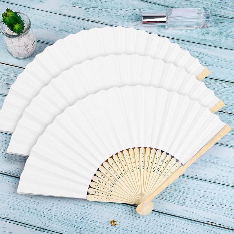 Make Your Wedding Party Cool, Stylish, and Comfortable with Handheld Paper Fans for Wedding Guests - Elevate Your Special Day