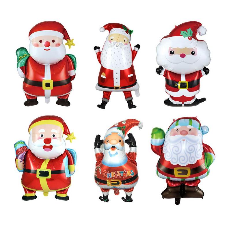 Santa Claus Design Balloon, 1 Count Cartoon Santa Claus Balloon, Christmas Party Balloon, Home Decor Supplies, Festive & Party Supplies