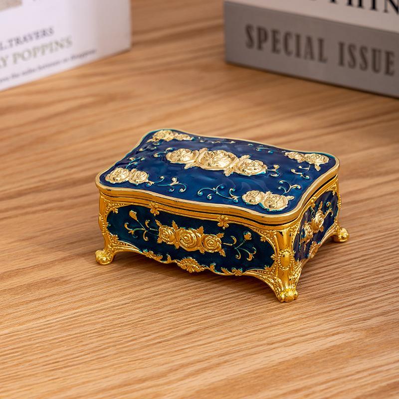 Exquisite Luxury Jewelry Box, 1 Count Mini Magnetic Jewelry Storage Case, Decorative Design Jewelry Organizer for Home Decor