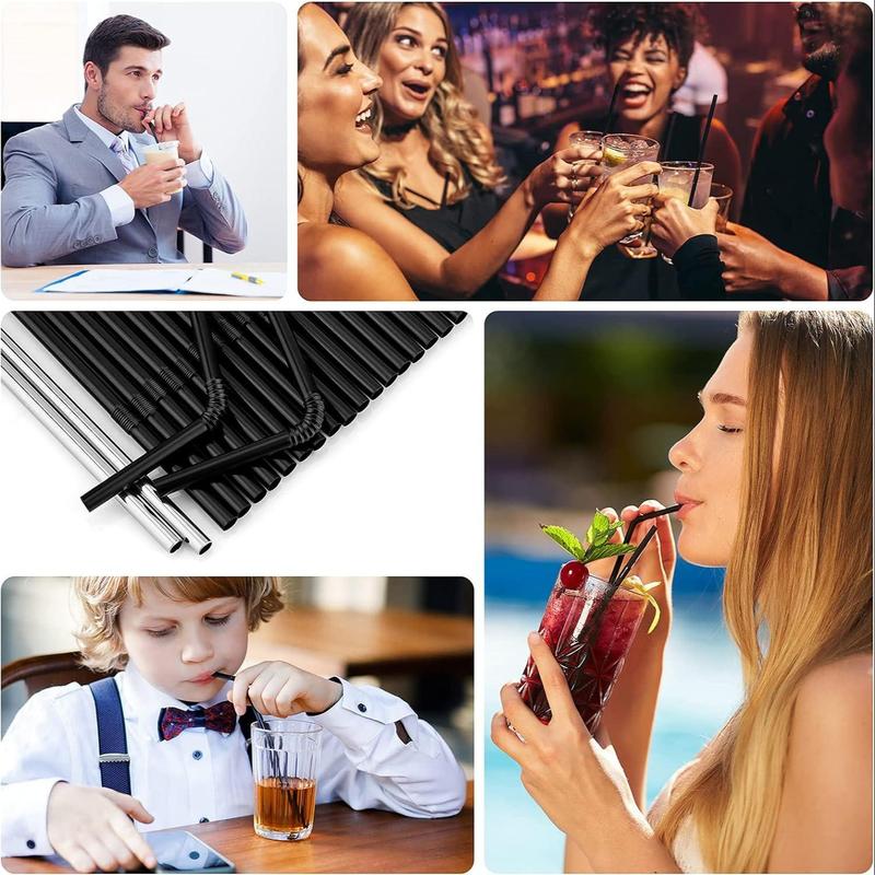 Christmas Plastic Retractable Drinking Straw, 100pcs Disposable Flexible Drinking Straw, Drinking Straw for Party