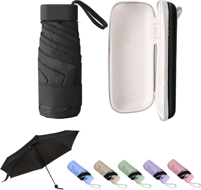 Umbrella Small Mini Umbrella, Lightweight Folding Compact Travel Umbrella Portable Parasol for Backpack Purse - Sun & Rain Pocket UV Umbrellas for  Girls Boys Women