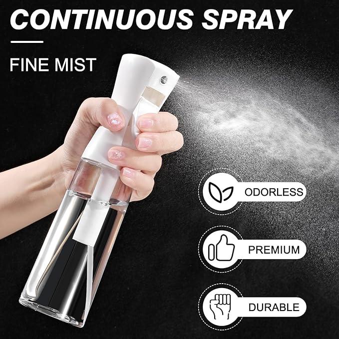 2024 New Hair Sprayer Spray Bottle: Continuous Fine Spray Bottle - Empty Mist Spray Bottle For Hair Styling, Cleaning, Travel, Plants, Pets And Skin Care, 200ml