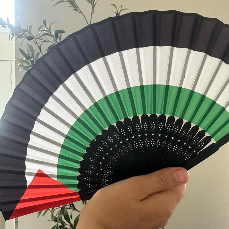 Palestine flag hand fan