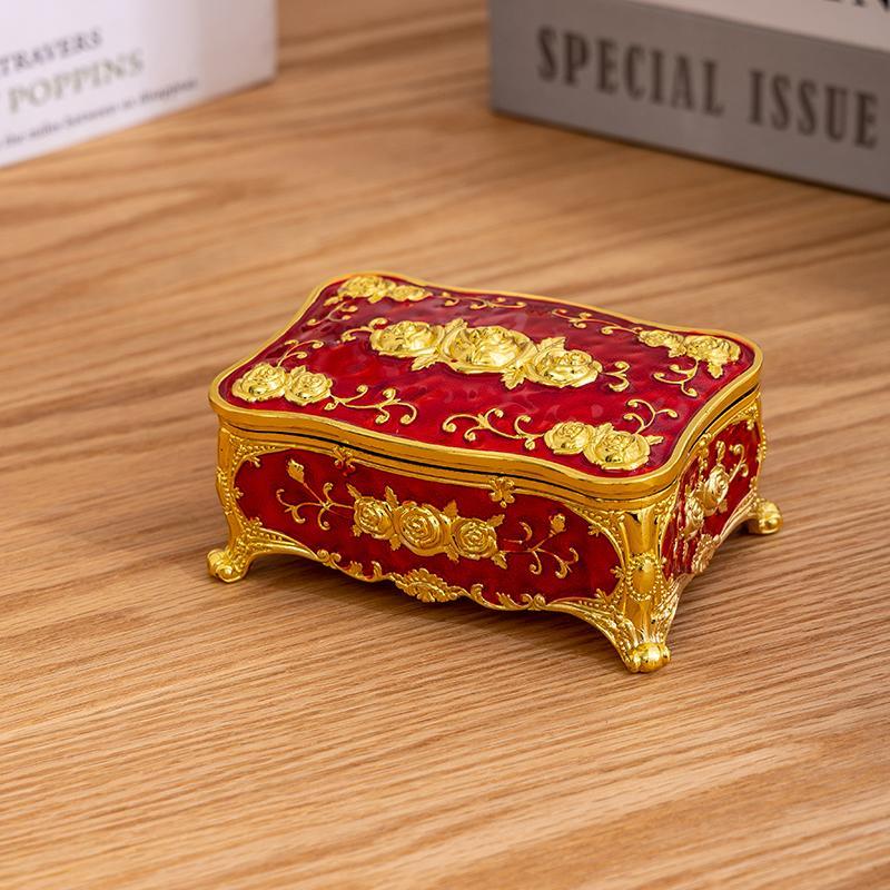 Exquisite Luxury Jewelry Box, 1 Count Mini Magnetic Jewelry Storage Case, Decorative Design Jewelry Organizer for Home Decor