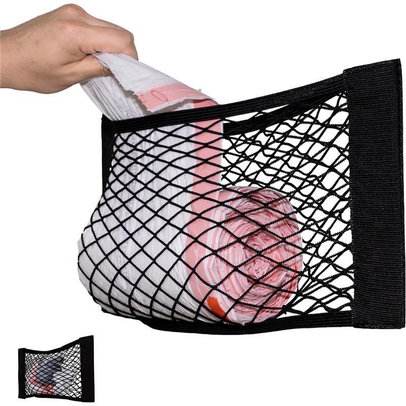 Extra Large Trash Bag Holder Mesh Storage Net Grocery Bag Organizer Dispenser for Aluminum Foil, Garbage Bag, Plastic Wrap, Shopping Bag Under Sink Cargo Organizers for Home and Wall Mounted