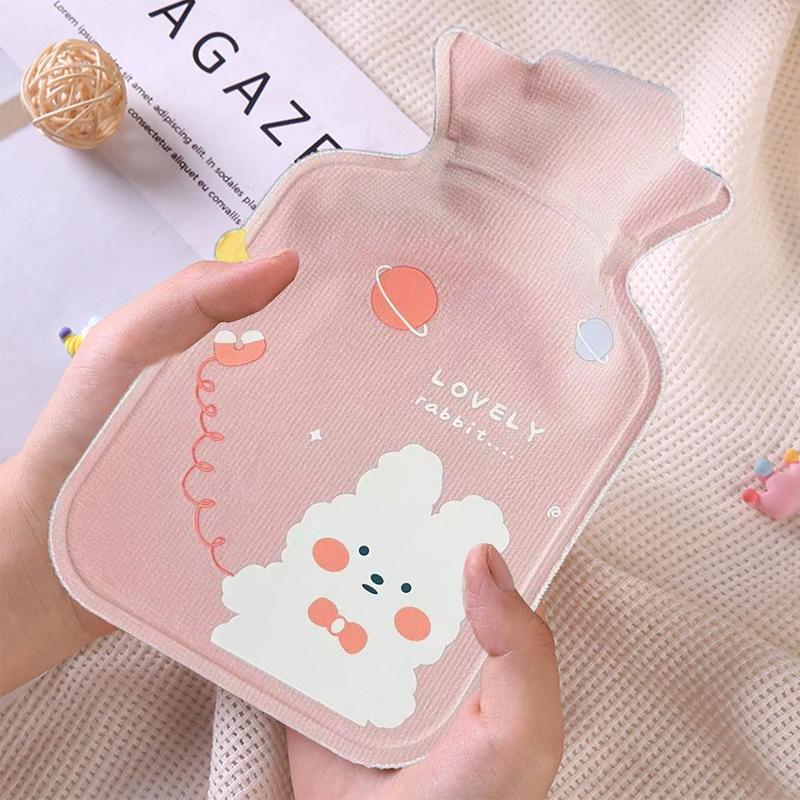 Cute Cat Pattern Hot Water Bottle, 1 Count Leak-proof Heat Resistant Hot Water Bag, Hot Water Bottle for Home Office Dormitory School