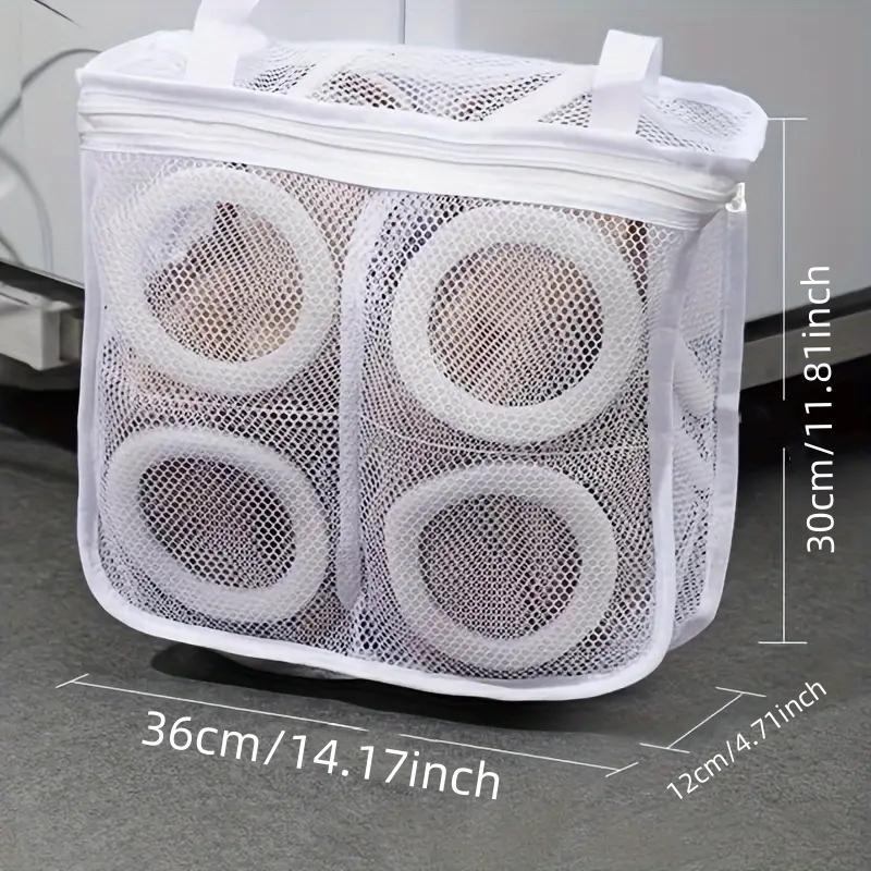 Zipper Laundry Mesh Bag, 1 2 Counts Anti Deformation Shoes Washing Bag Or Hat Washing Bag,  Laundry Products, Home Essentials Laundry Tool for Washing Machine