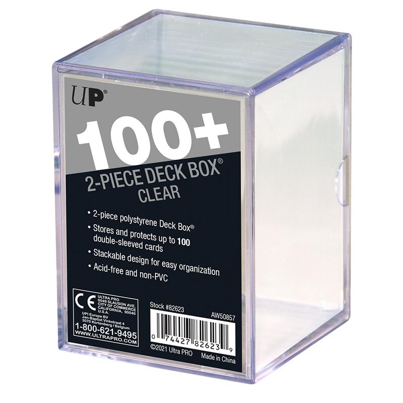 2-Piece Clear 100+ Deck Box